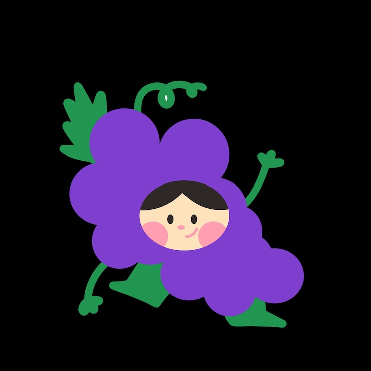 Vector playful random character cute