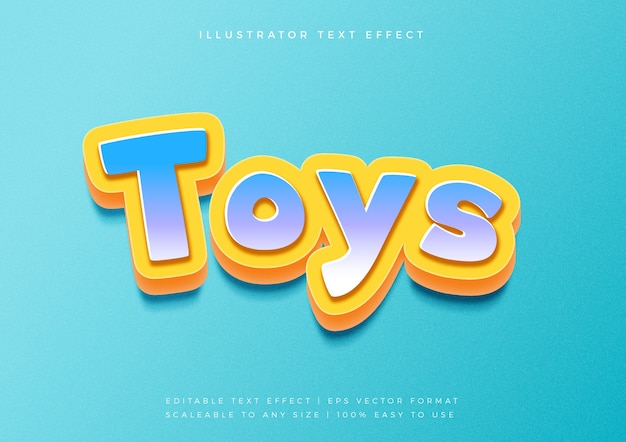 Vector playful vibrant kids title font effect