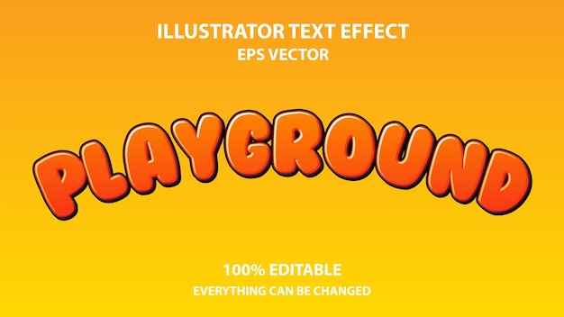 PLAYGROUND EDITABLE TEXT EFFECT