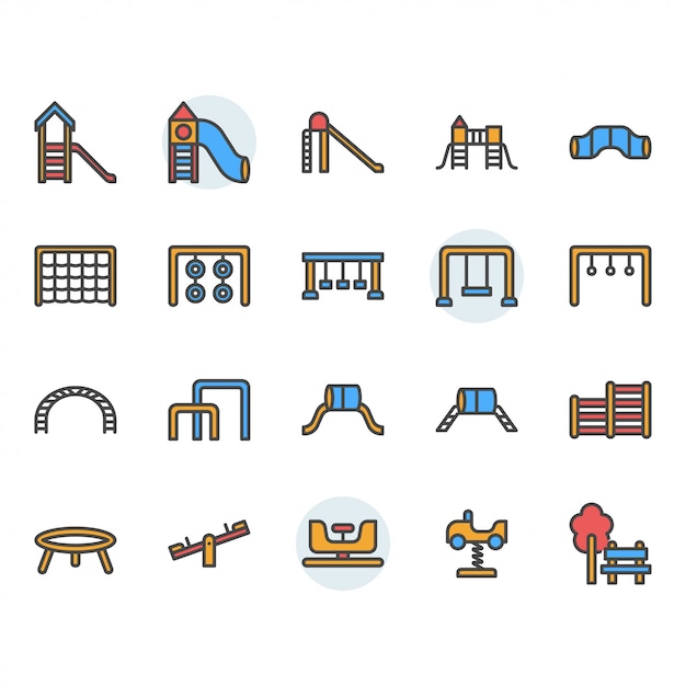 Playground icon and symbol set