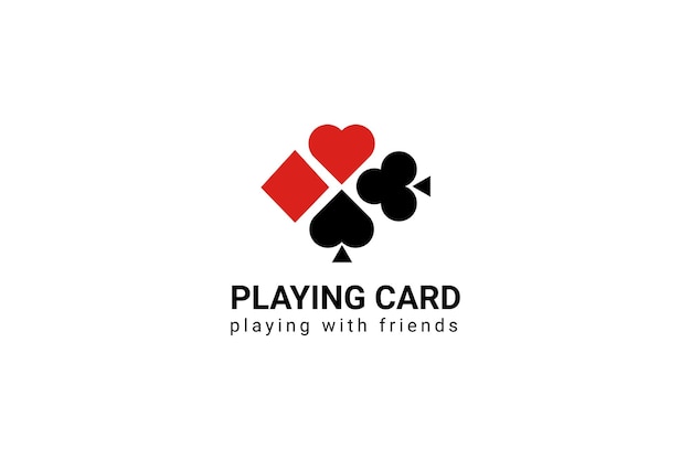 Playing Card Poker Game Logo Vector Icon Illustration