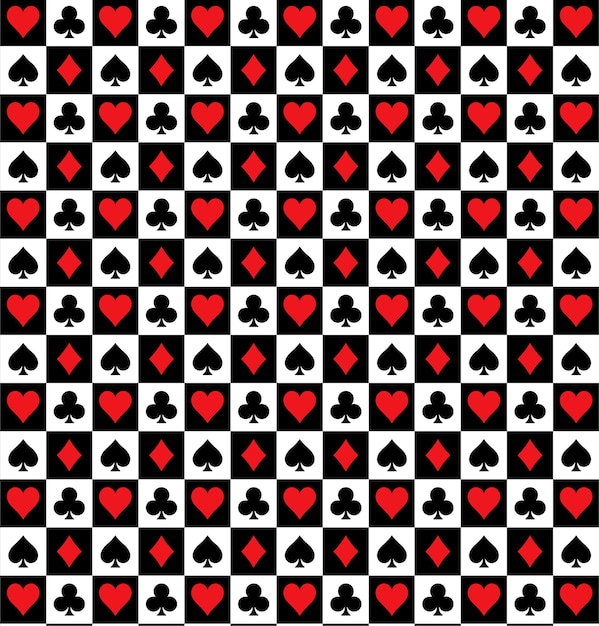 Playing card seamless pattern background