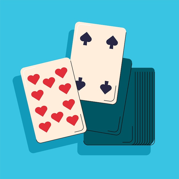 playing cards isolated vector illustration