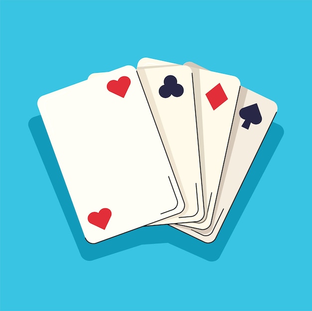 Playing cards isolated vector illustration