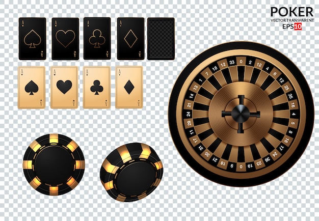 Playing cards and poker chips fly casino.