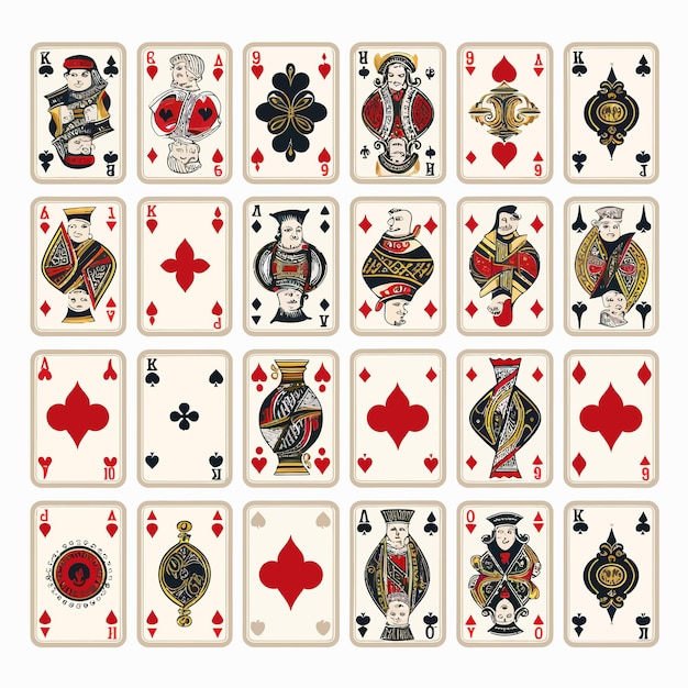 Vettore set di carte da gioco