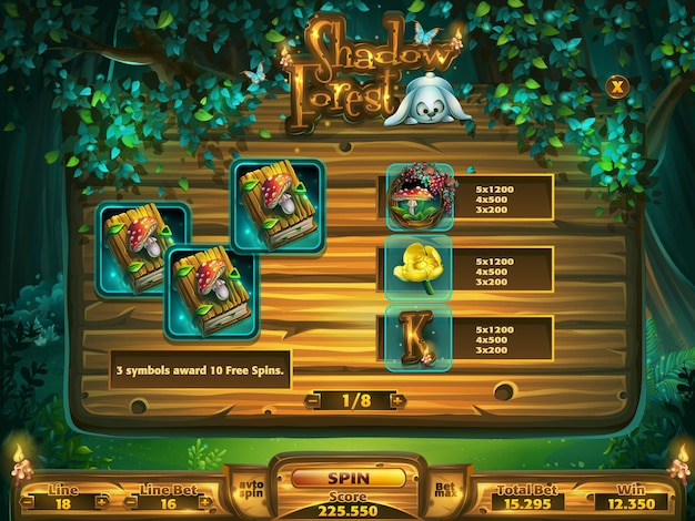 Gioco di slot da campo per l'interfaccia utente del gioco.