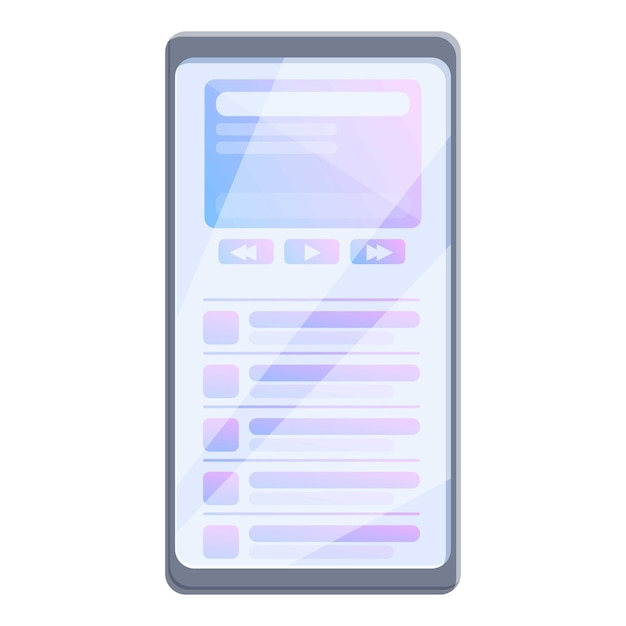 プレイリスト ライフ スタイル アイコン 白い背景で隔離の web デザインのためのプレイリスト ライフ スタイル ベクトル アイコンの漫画