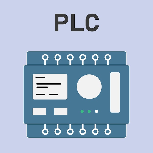 Plc programable logic controller with input and output flat design