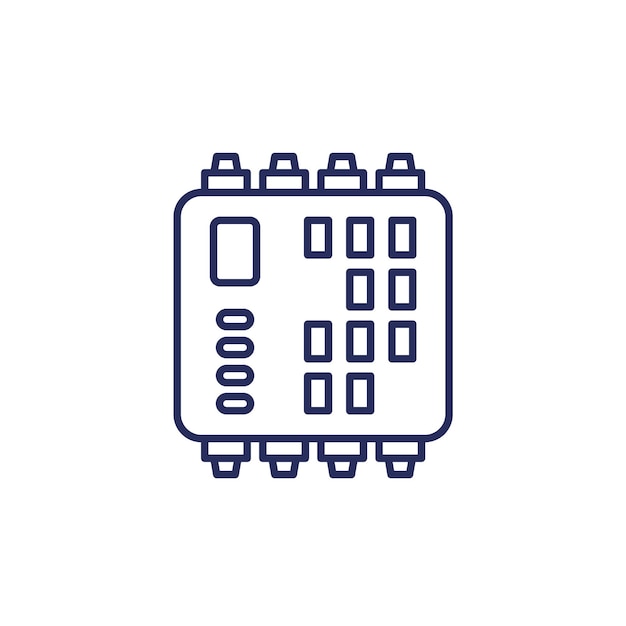 Vector plc programmable logic controller line icon