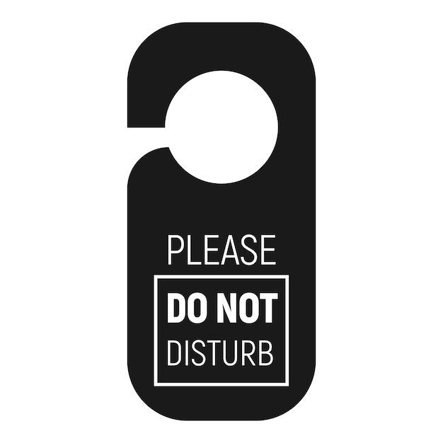 Vector please do not disturb hanger icon simple illustration of please do not disturb hanger vector icon for web design isolated on white background