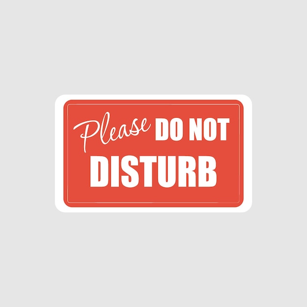 Please do not disturb hotel design Vector