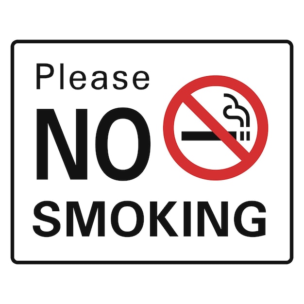 Please no smoking icon Simple illustration of please no smoking vector icon for web design isolated on white background