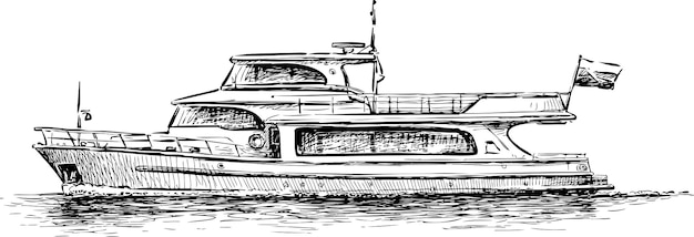 Vector pleasure boat