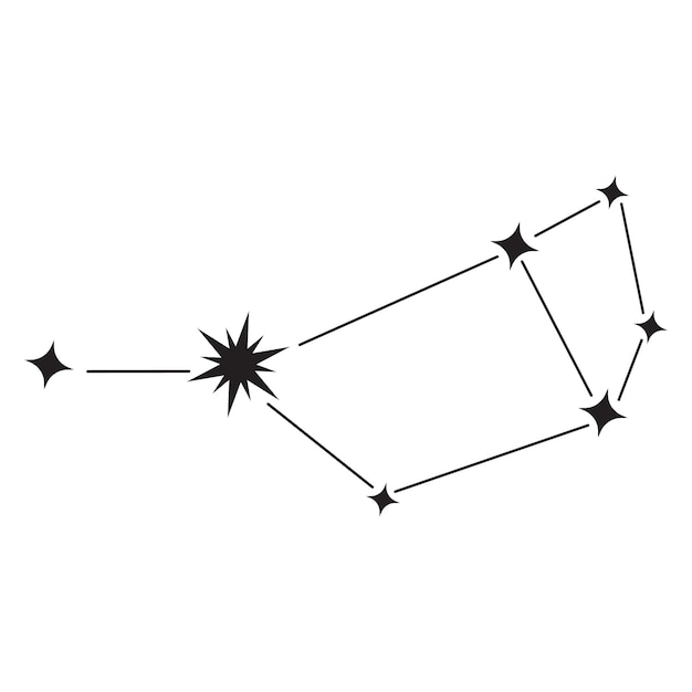 Pleiades constellation of stars vector icon design Flat icon