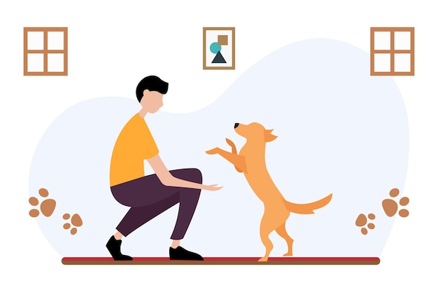 Plezier maken met huisdieren Vector Illustratie