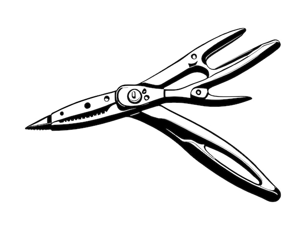 Pliers silhouette vector design electric element tools
