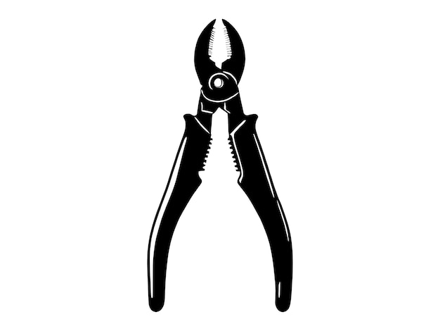 Vector pliers silhouette vector design electric element tools