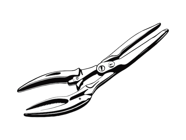 Vector pliers silhouette vector design electric element tools