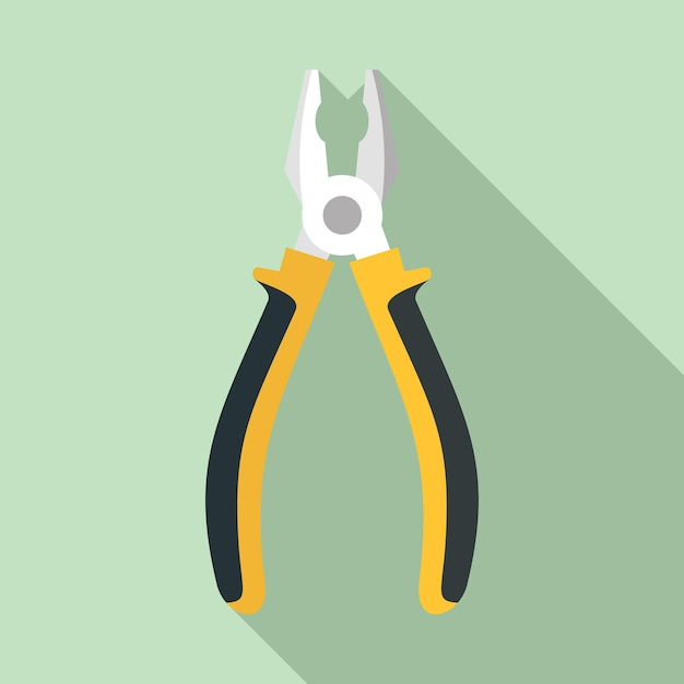 Vector pliers tool icon flat illustration of pliers tool vector icon for web design