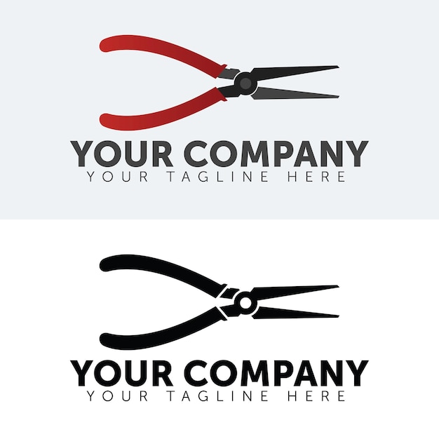 Pliers tools logo eps 10 vector graphic