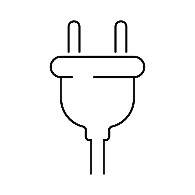 Vector plug icon outline plug design icon vector icon