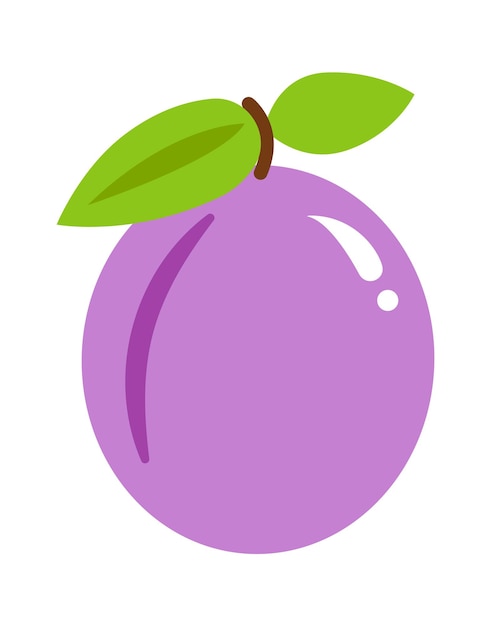 Plum fruit icon vector illustration