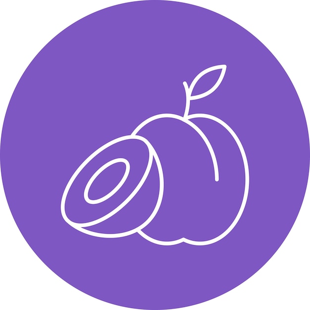 Plum Vector Illustration Style