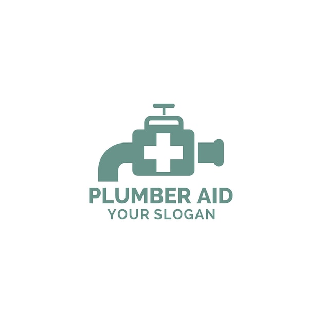 plumber first aid logo design symbol