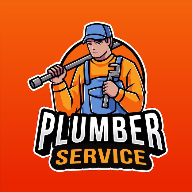 Plumber service logo template