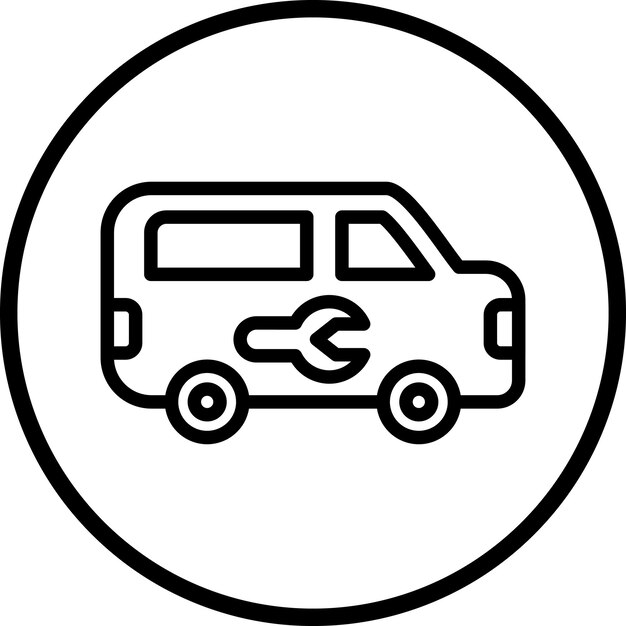 Vector plumber van icon style