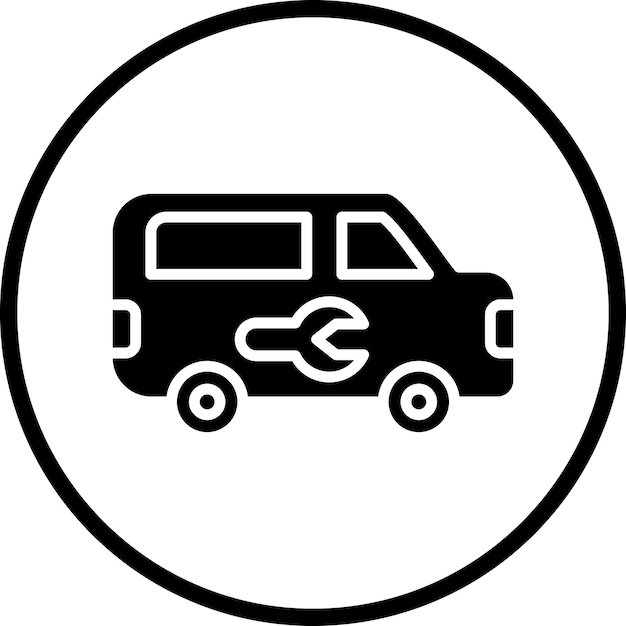 Vector plumber van icon style