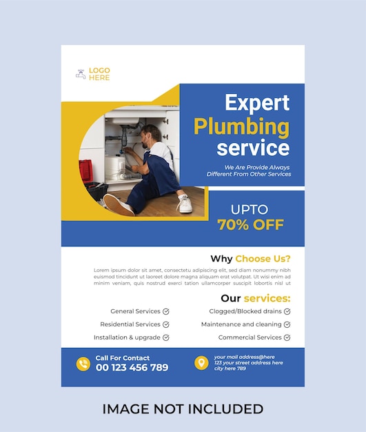 plumbing flyer post template