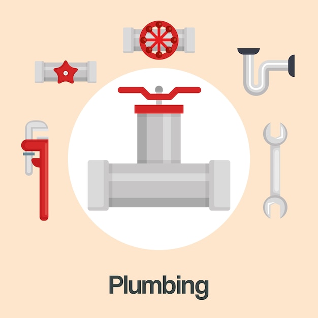 Вектор Набор инструментов для сантехники