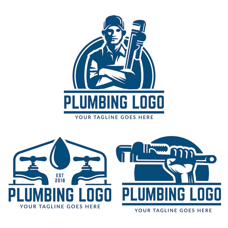 Vector plumbing logo template 