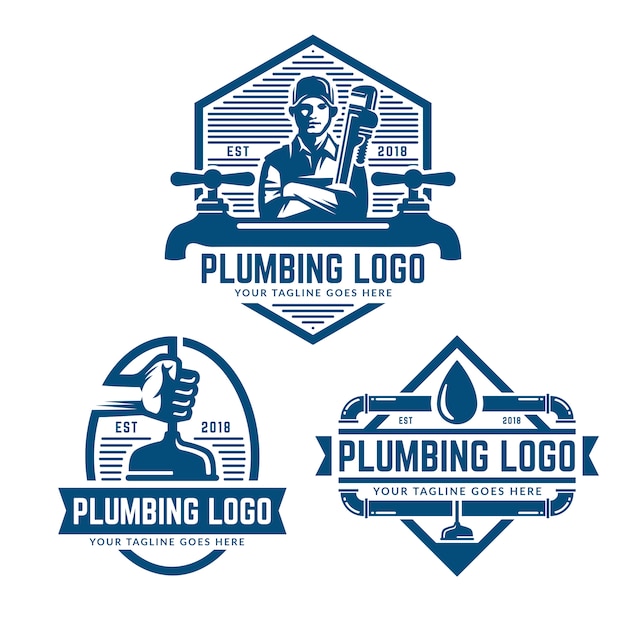 Plumbing logo template 