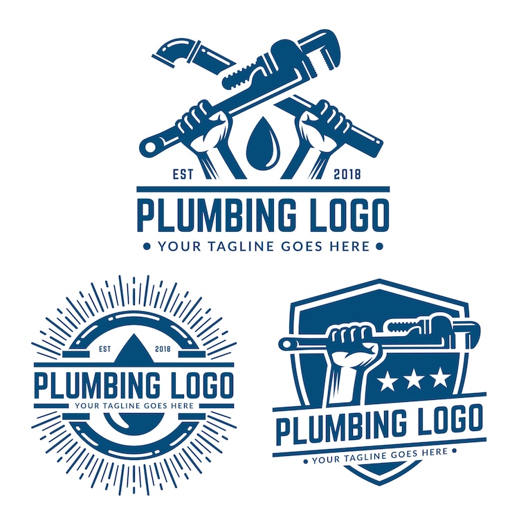 Vector plumbing logo template 