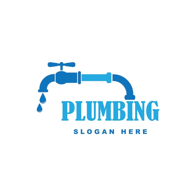 Plumbing logo vector icon illustration design