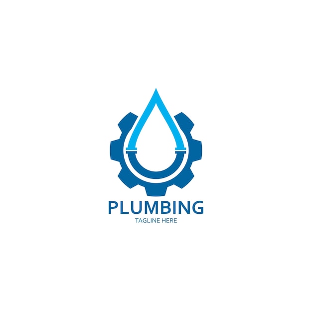 Plumbing logo vector icon illustration