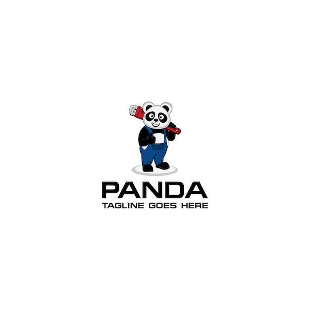 Plumbing Panda Logo Design .