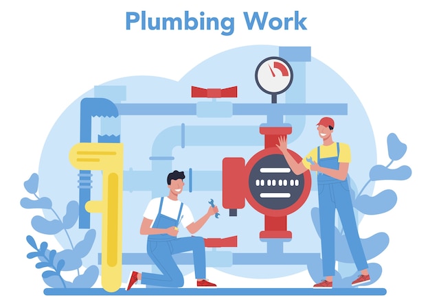 Plumbing service concept