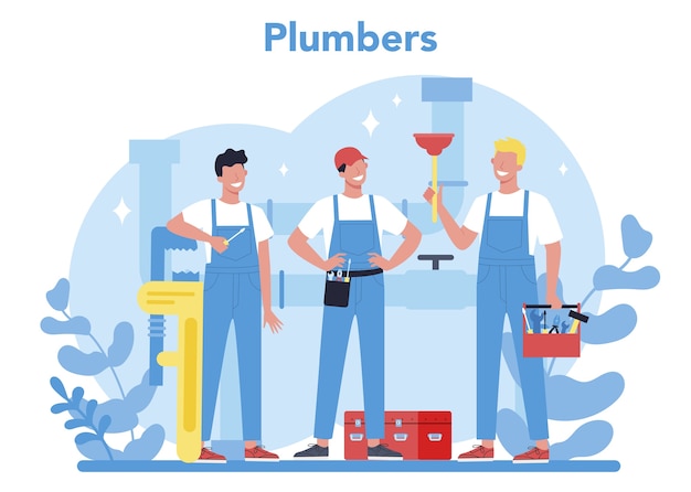 Plumbing service concept