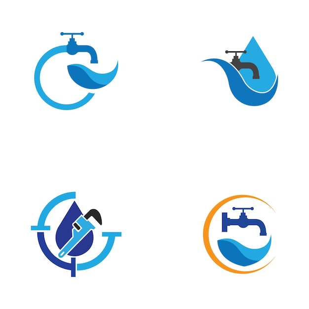 Plumbing service icon logo creative vector illustrattion