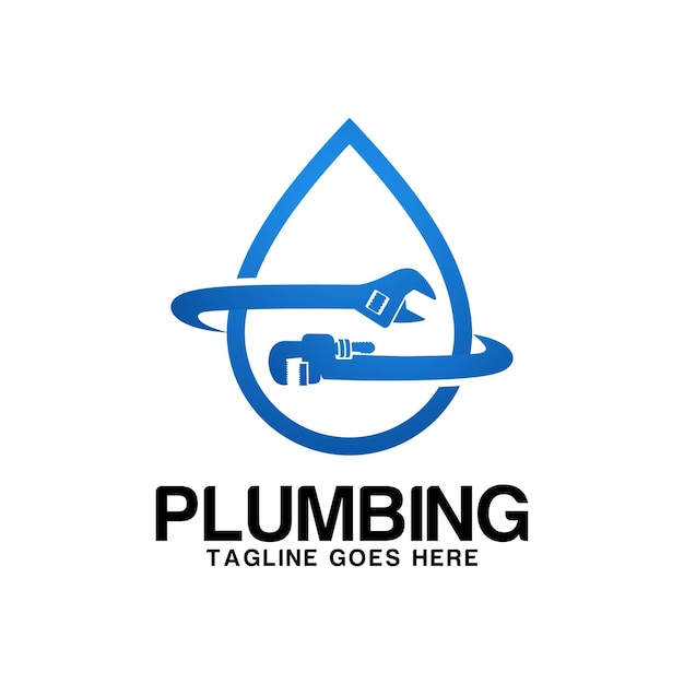 Plumbing service logo design template