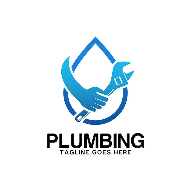 Plumbing service logo design template