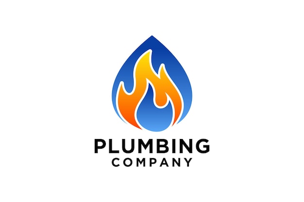 Modello di logo del servizio idraulico logo del servizio idrico