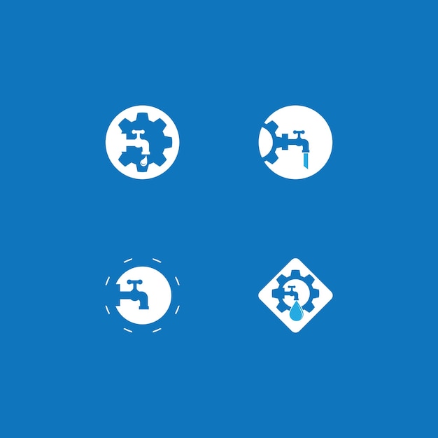 Иллюстрация векторного шаблона логотипа сантехники