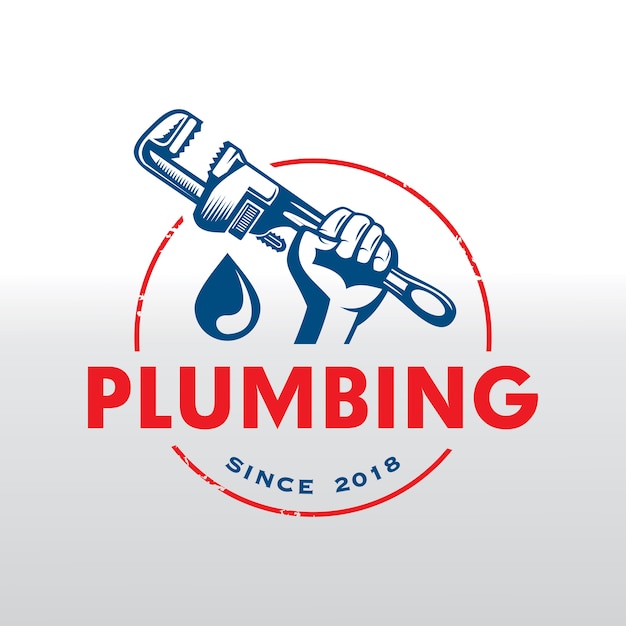 Vector plumbing service logo