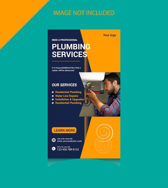 Plumbing service social media facebook or instagram story template