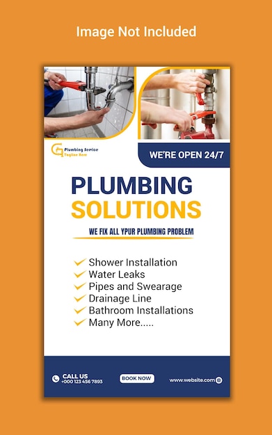 plumbing service story design template